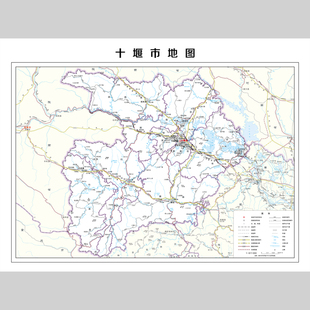 十堰市地图电子版设计素材文件