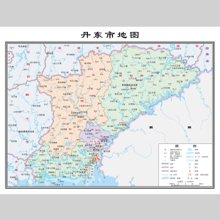 丹东市地图电子版设计素材文件