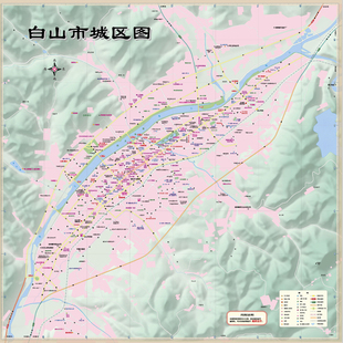 白山市城区地图电子版设计素材文件