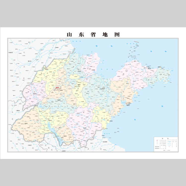山东省地图精确到乡镇电子版设计素材文件