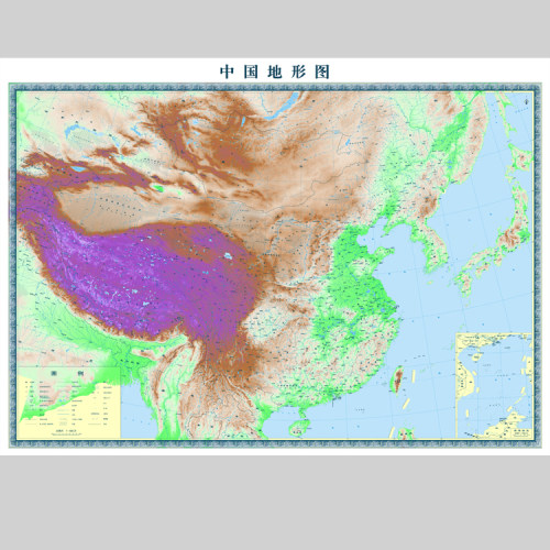 中国地势地形图地图电子版设计素材文件