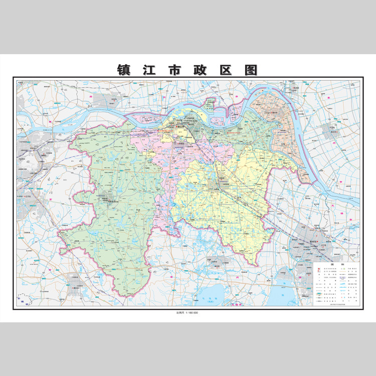 镇江市地图电子版设计素材文件