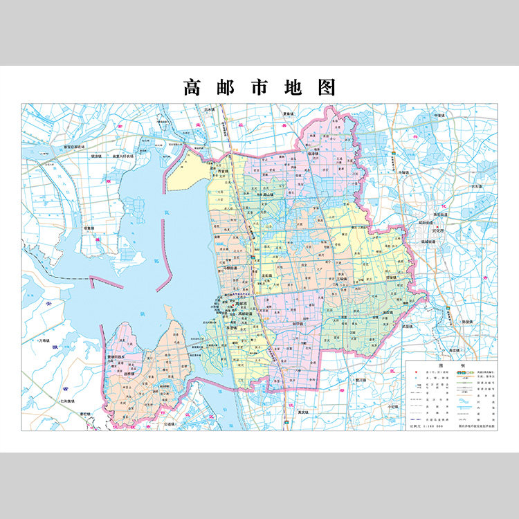 高邮市地图电子版设计素材文件