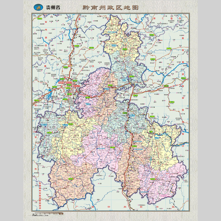 黔南州地图电子版设计素材文件