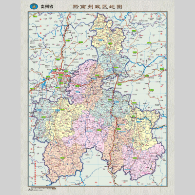 黔南州地图电子版设计素材文件