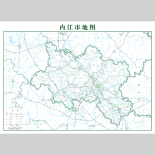 内江市地图电子版设计素材文件