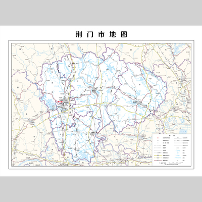荆门市地图电子版设计素材文件
