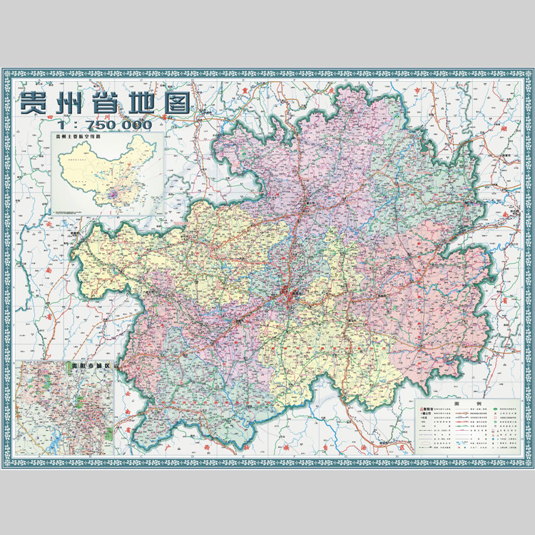 贵州省地图电子版设计素材文件