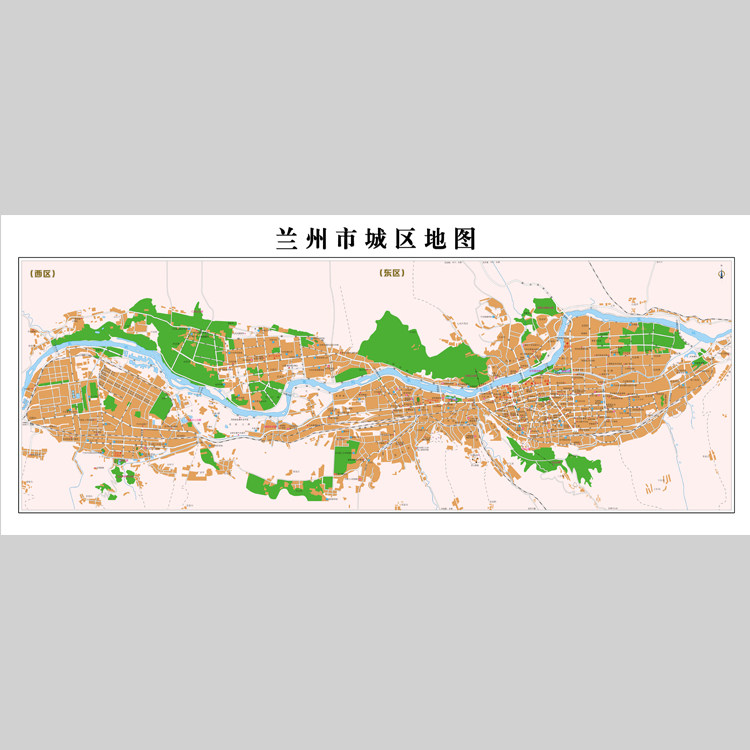 兰州市城区地图电子版设计素材文件