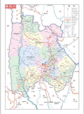 保山市隆阳区地图电子版设计素材文件