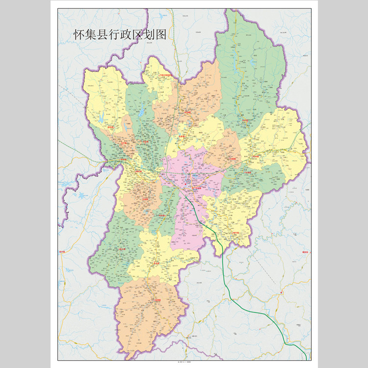 怀集县地图电子版设计素材文件
