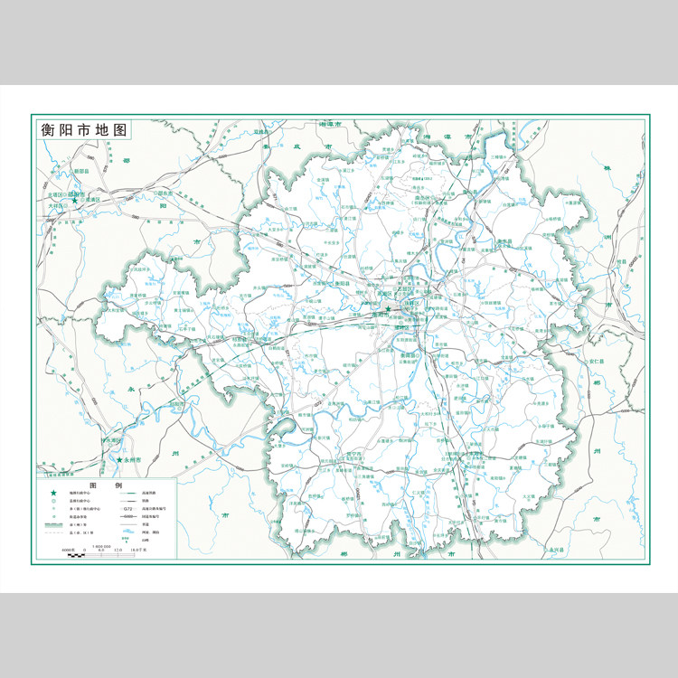 衡阳市地图电子版设计素材文件