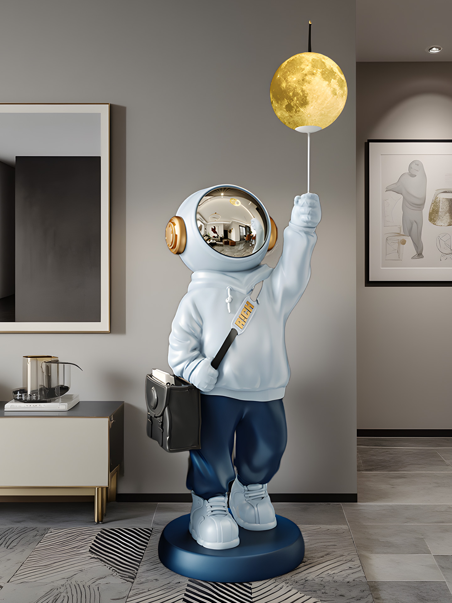 搬家送礼乔迁礼物高档实用宇航员太空人高级感创意落地摆件装饰品