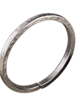 定做锤纹方条情侣古风七夕手镯