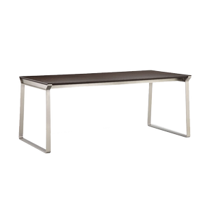 楷模 大普-里尔餐台德式极简餐桌椅现代长方形餐厅组合不锈钢