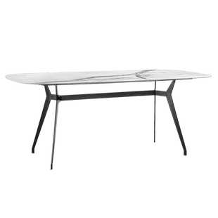 楷模 拉卡卡洛琳岩板餐桌卡莱尔餐椅简约轻奢饭桌