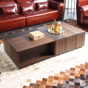 楷模 普术-PK37鲁宾茶几现代极简正方形客厅多功能升降茶桌