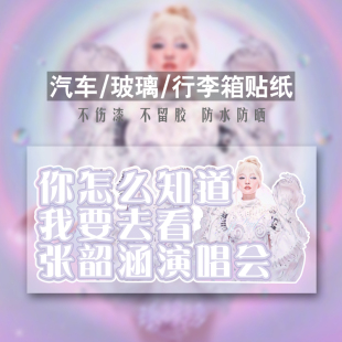 你怎么知道我要去看张韶涵演唱会车贴应援车身贴纸创意个性行李箱