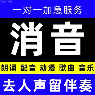 音乐伴奏消除人声提取去除bgm分离降噪音频处理视频降噪配音朗诵