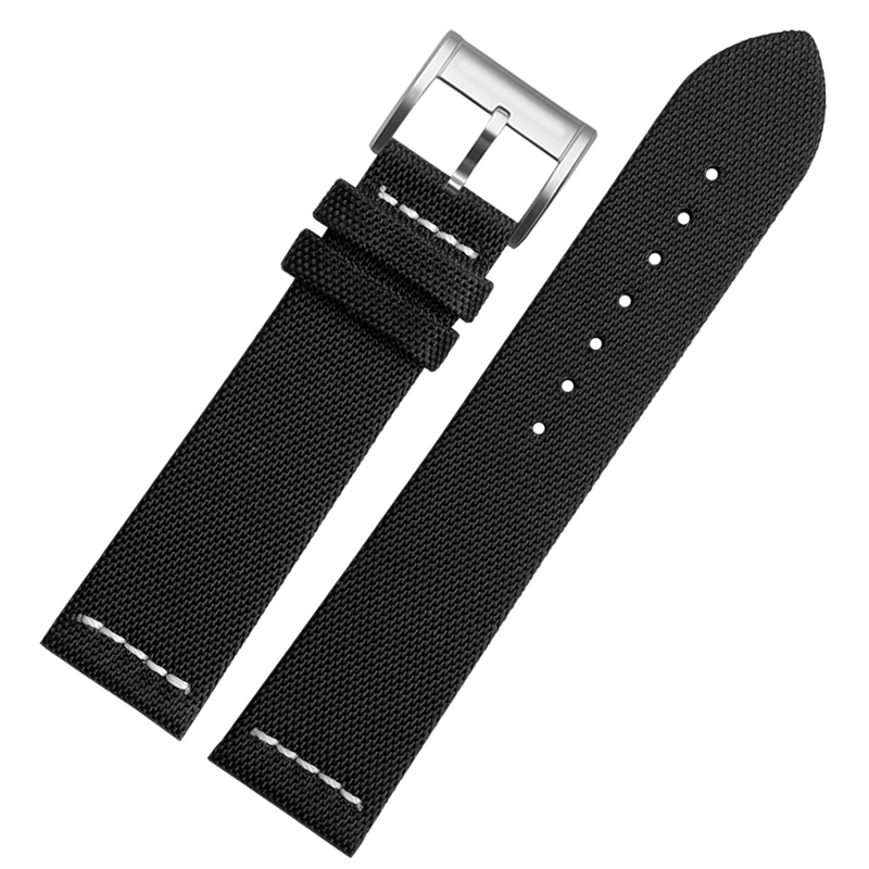 代用浪琴经典复刻系列L3.774.4传奇潜水员复古尼龙手表带蓝色22mm