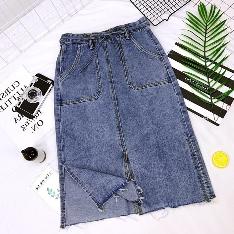 2018 spring suit new style long jeans cowboy skirt high wais在类目 女装/女士精品, 半身裙中 - 来自Buy2taobao.com提供专业的淘宝代购服务