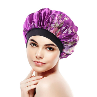 Women Satin niht Sleep Cap Hair bonnet Hat Silk 睡帽化妆帽