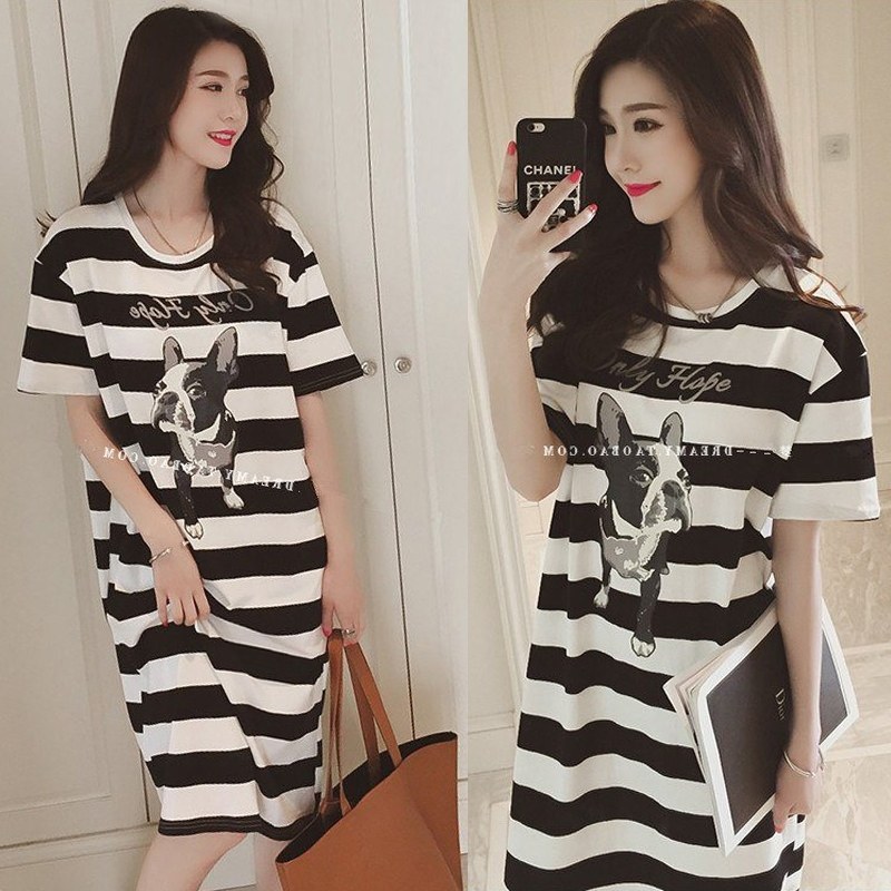 孕妇夏装上衣t恤夏季长款白色卫衣拼接中长两件薄款妊娠纹字母春