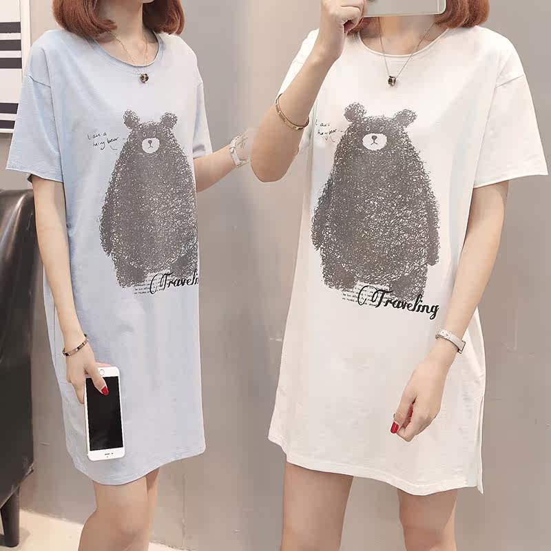 [懿嘉店铺T恤]孕妇夏装上衣韩版宽松秋装睡衣辐射两件月销量0件仅售50.32元