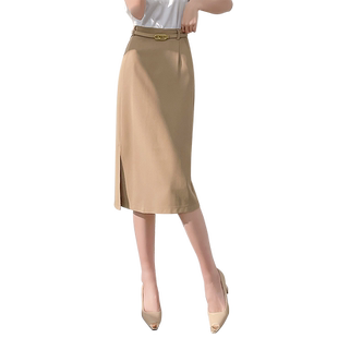 大码胖mm上班族穿搭女夏季轻熟风半身裙西装裙答辩穿搭OL职业裙子