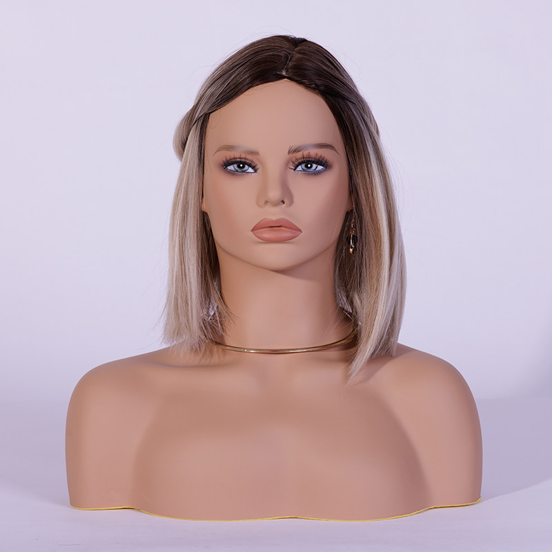 欧美双肩模特头半身假发头模mannequin饰品围巾展示道具仿真人