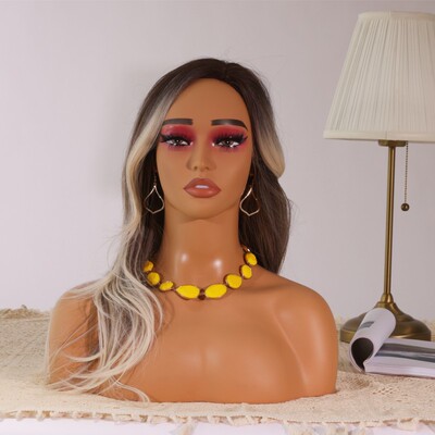 新款双肩半身模特头欧美假发头模mannequin head项链耳环展示道具