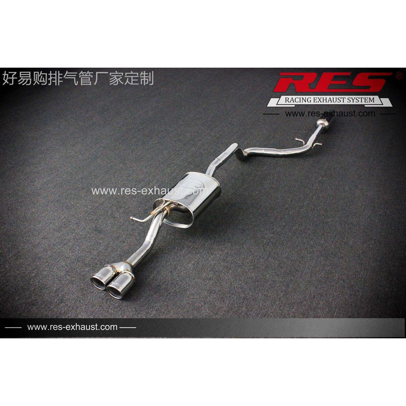RES品牌13款新捷达新桑塔纳改装中尾段排气管(单边双出)