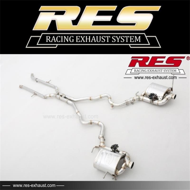 奔驰R300/R320/R400汽车阀门排气管改装RES高流量头段三元跑车音