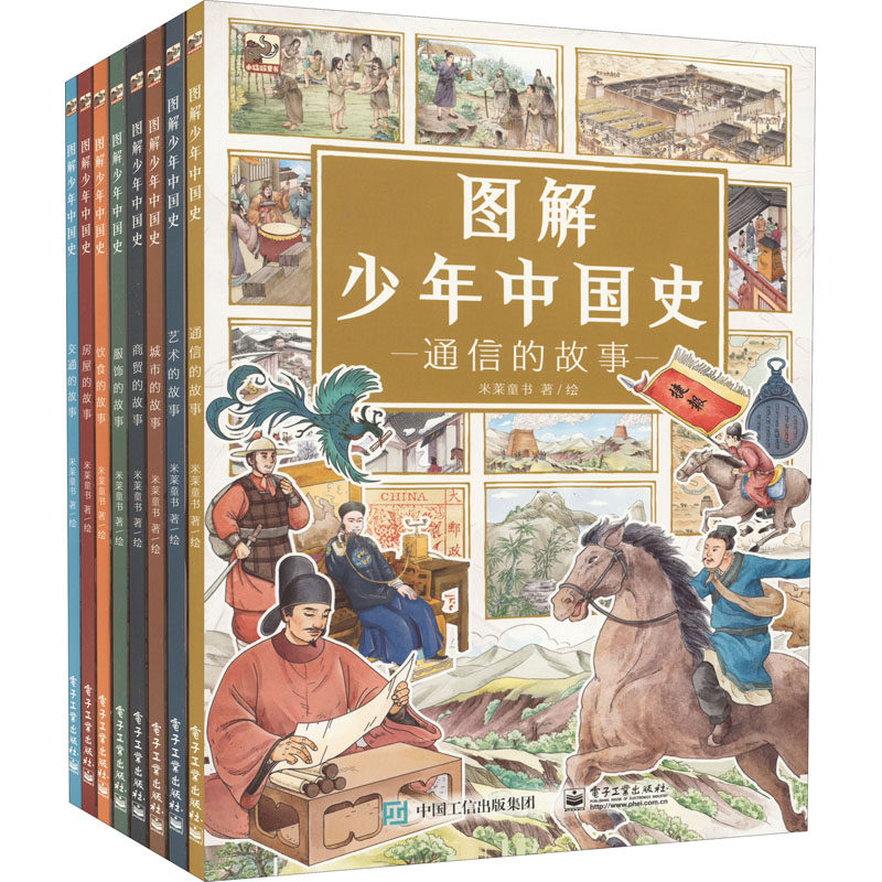 图解少年中国史(全8册) 米莱童书 少儿科普 少儿 电子工业出版社