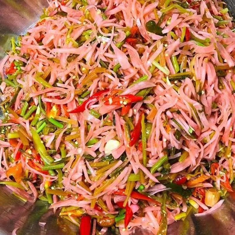 农家土坛发酵酸辣混合酸泡菜丝