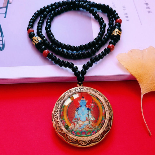 本命佛吊坠空心可打开装东西的项链属牛虎本命年虚空藏菩萨挂件