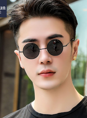 2026新款圆形太子镜复古偏光太阳镜男士墨镜潮流圆框防紫外线眼镜