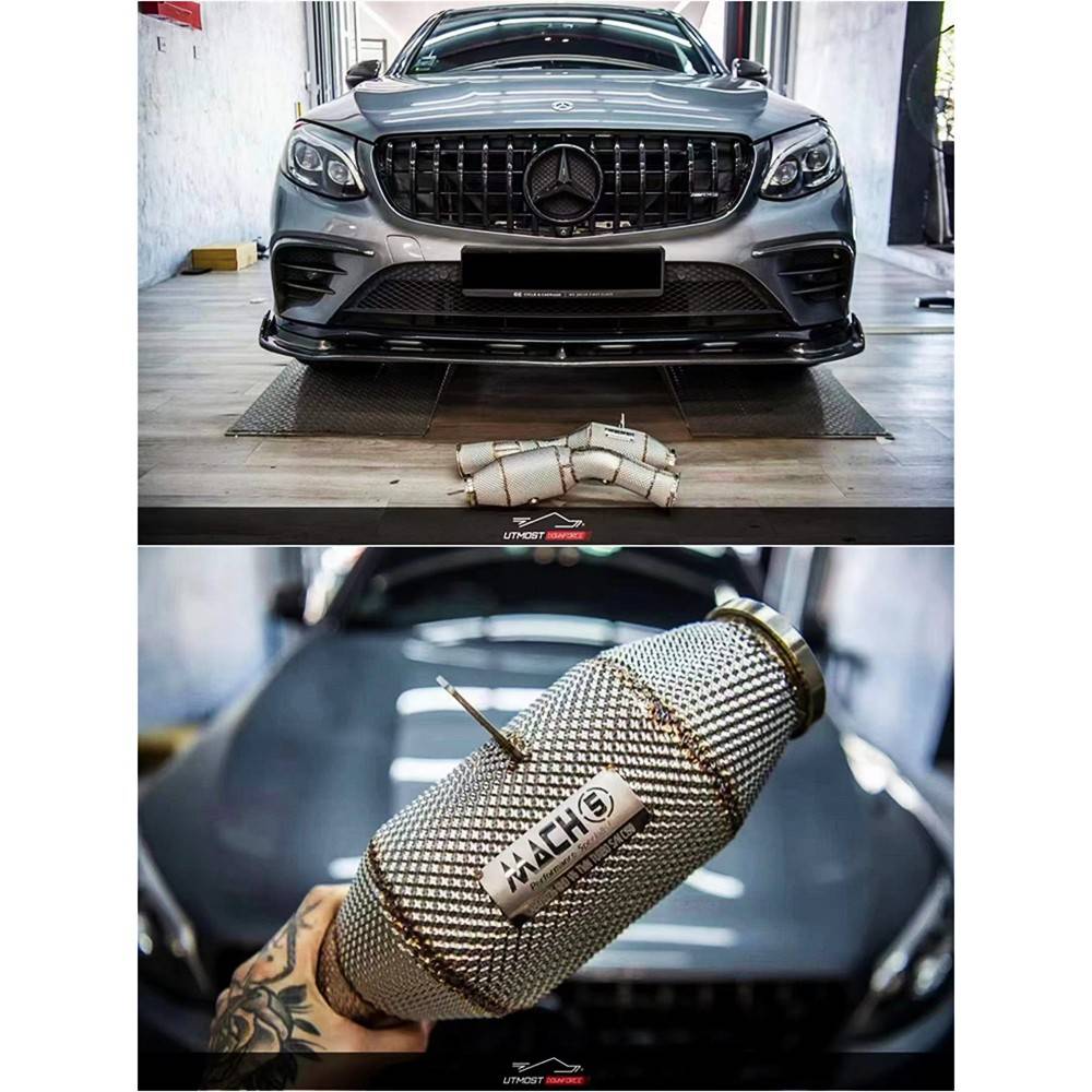 Benz GLC43 GLC63 C63S E63 E53改装Jbom Mach5 Hjs头中尾段排气