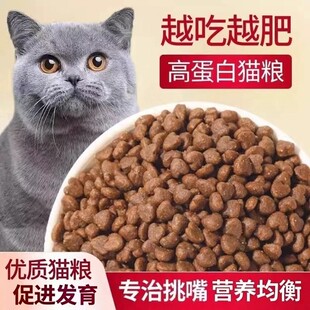 特价散装猫粮10斤通用型海洋鱼味5斤营养发肉成猫幼猫猫粮实惠装.