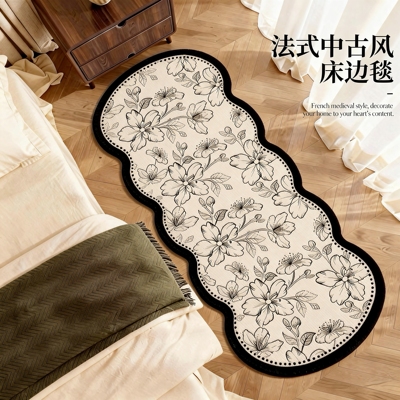 法式中古风床边毯卧室高级地垫子