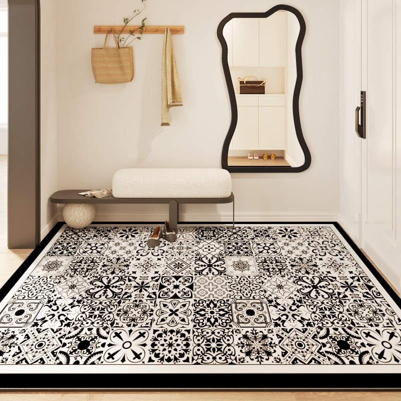 复古玄关地垫入户门脚垫定制厨房可擦洗免洗防滑皮革地毯可裁剪,居家布艺,家用脚垫,淘宝优惠券,粉丝福利购,淘宝优惠卷