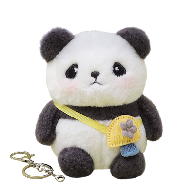 微御熊猫公仔定制校徽公司LOGO