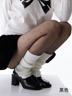 抵达一楼辣妹0d波点黑丝性感春夏薄纯欲日系jk白丝袜lolita连裤袜
