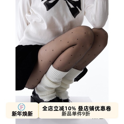 复古波点丝袜春夏防勾丝
