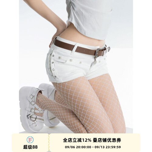 超大弹力网格袜不掉裆防勾丝袜