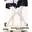 抵达一楼天鹅绒丝袜jk少女白丝连体袜纯欲白色连裤袜lolita打底袜