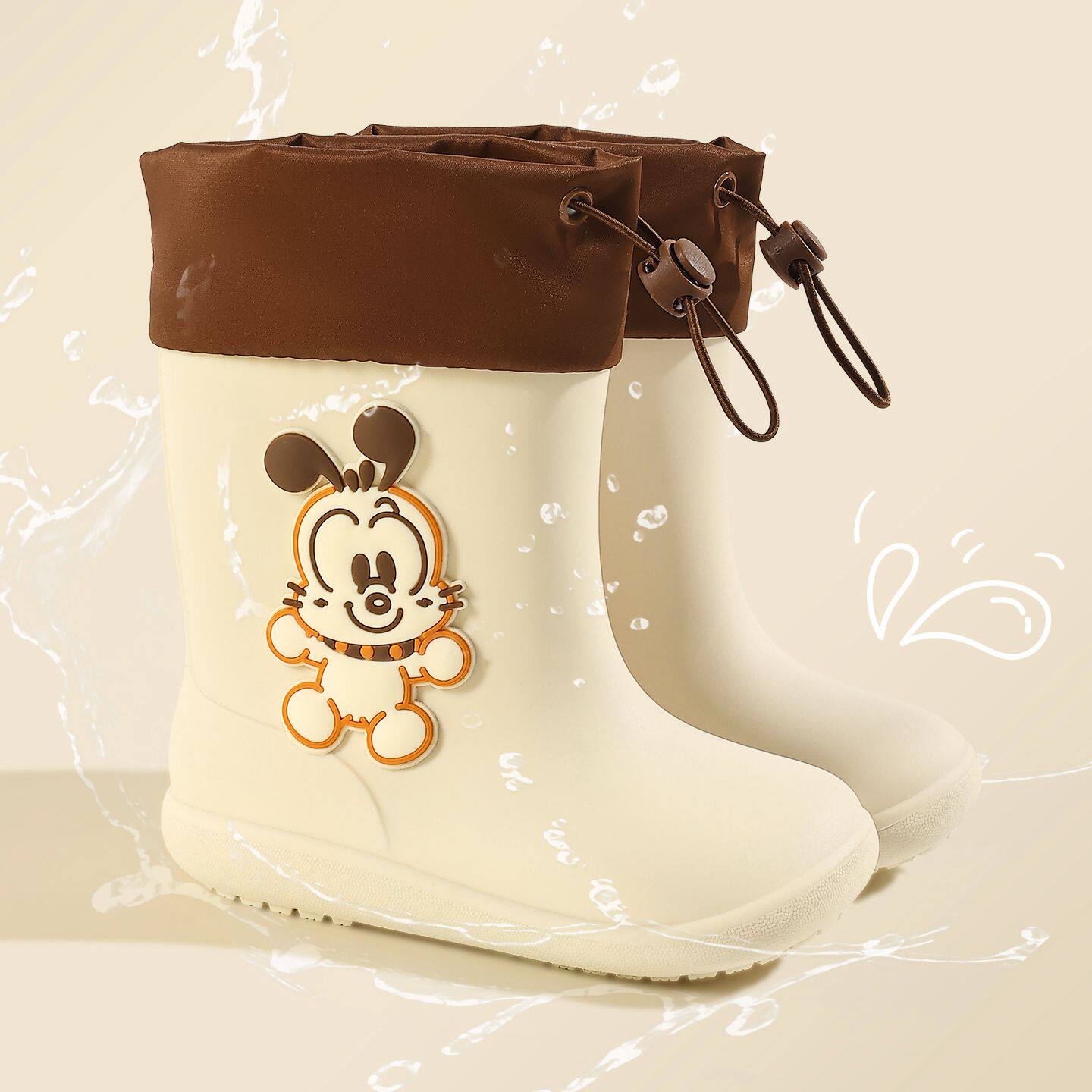 儿童雨鞋女童巴布豆2026新款幼儿园男童水鞋幼儿小童防水防滑雨靴