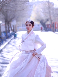 韩服马甲朝鲜服族马甲女高端正版服显瘦显高冬季超仙女棉马甲女款