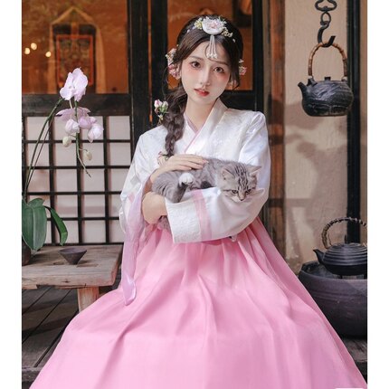 韩服高端宫廷礼服日常演出服女士朝鲜民族服装舞台表演古装超仙新