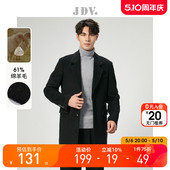 绵羊毛平驳领呢时尚 商场同款 百搭潮大衣 春秋新品 JDV男装